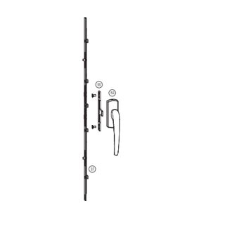ROTO PATIO | PSK | Gestänge für Aufsatzgetriebe | Gr 1490 konstant | FFH 1800 - 2000 mm | 2 E-Zapfen R3W4/31