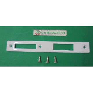 Hueck Haustürschließblechset ALU weiss Rechts Links 26x205 mm Fach4L2/4