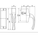 HUECK HARTMANN Fenstergriff Getriebegriff 99418802 mit Fehlbedienung EV1 silber Fach04L2/12