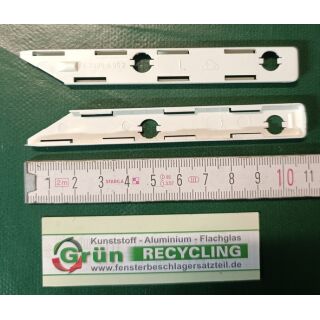 ROTO Centro Abdeckkappe F.Holz Falzeckband-E unten waagrecht 6 2820 A 552 107x14x5mm Links Weiß Raum1R1/75
