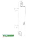 WINKHAUS Eckband FK-F20-6/20, 90 x 11 mm , 2 Haltezapfen 21 x 6 mm, Silber mit Flügelbremse SchrankP026/3