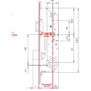 FUHR Hauptschlosskasten 855GL  40 Dorn 92 mm Entfernung 8...