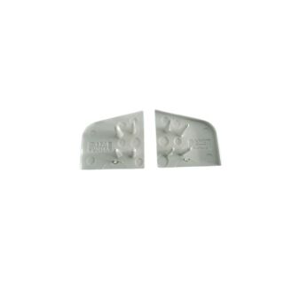 GEALAN Abdeckkappen 1 Paar  332804 RAL 9001 cremweiß für Profil 3326 318862 HB11/15