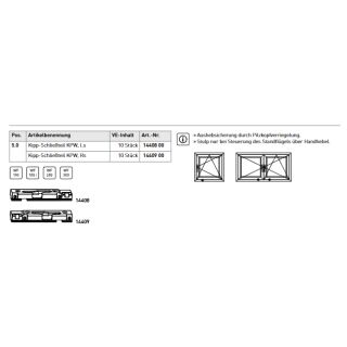 Heroal Schließblech KPW  links 1440800