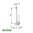 Siegenia Ecklager KF D6X3/8 TS K250  TBEL6140 - 100071...