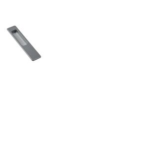 HAUTAU Griffmuschel 0197 HS Außen 9,5mm F 9 edelstahl finish 150 x 35mm HB11/57