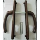 Schmalrahmen Drückergarnitur ALU braun 36x225 mm...