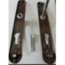 Schmalrahmen Drückergarnitur ALU braun 36x225 mm 72/8 mm