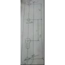 Schmalrahmen Drückergarnitur ALU braun 36x225 mm 72/8 mm