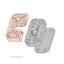 ROTO PATIO LIFE Mittelschließer eckig anpressdruckverstellbar WK 2 Holz 68 mm + 56 mm FachX1806
