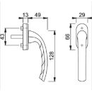 Hoppe ALU Fenstergriff Olive Tokyo Standard weiss Ral...