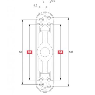 ROTO ALU Fenstergriff Getriebe Rotoline 26 RO1.5 BRAUN 447154 377478 Podest
