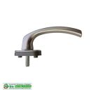 Fenstergriff Silber - Lochabstand 43mm - Vierkant 26 x...
