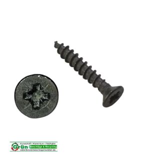 MACO Spanplattenschraube Pozidrive 4,5x25mm Rustico schwarz FachX1278