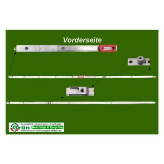 ROTO NT Stulpflügelgetriebe Euronut 7/8 Gr.2090/640 | FFH 2001-2200 mm | 2 Stahl-Schließstücke | 1 P-Zapfen KR02/02