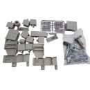 MACO Packung HS Laufwagen 102952 Kunststoff  Silber 300KG...