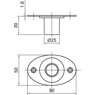 Wilka Bodenschließhülse WILKA 9652 3mm verstellbar, Edelstahl HB11/140
