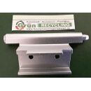 Eckband  für Aluminiumfenster mit 2 Anschraublöcher Lochabstand 30mm gesamte Länge mit Stift 104mm Rechts Silber HC6/18