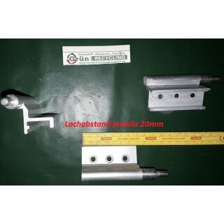 SIEGENIA Eckband Flügelband BA 20/20 Rechts Silber HC6/24