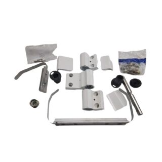 Schüco Band 3 teilig 22 mm Drehpunkt 66 mm 19/47 mm Lochabstand 229479 — BAND 3/22/66 9016 HB9/6