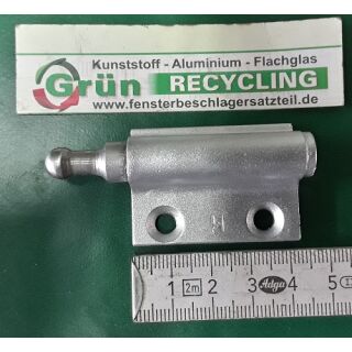 Eckband mit 2 Anschraublöcher BA 25mm Silber Rechts HC6/29
