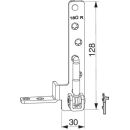 Maco Ecklager 180 Kg mit 9mm Tragzapfen 12/20 Links RAL9016-S