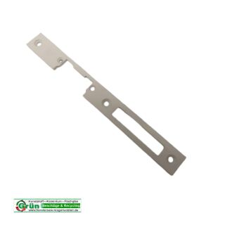 WSS Schlechtendahl Haustürschließblech 225 x 24mm U Stulp - DIN Rechts Weiß  HB12/96