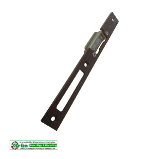WSS Schlechtendahl Schließblech Haustürschließblech Rechts - 225 x 24mm U Stulp Brüniert HB12/97