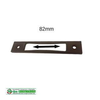 WSS Schlechtendahl Zusatzblech - Haustürblech 134 x 24mm U Stulp Brüniert  HB12/98
