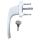 Fenstergriff weiss abs Stift 7 mm Länge 40 mm Schrauben M5 x 55 mm