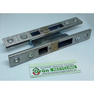 SCHÜCO Haustür Schließstückpaar U Stulp 24 x 180 mm Bolzen Hakenriegel 880-052 Edelstahl Fach02R3/10