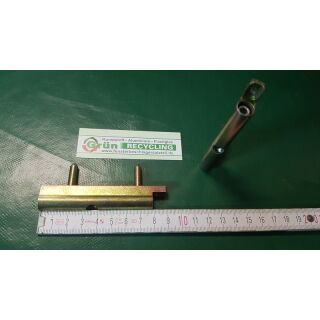 WINKHAUS Eckband FK 20 6/20, 90 x 11 mm, Falz 9 mm, 2 Haltezapfen 20 x 6 mm, Gold/ Gelb verzinkt, FachX2382