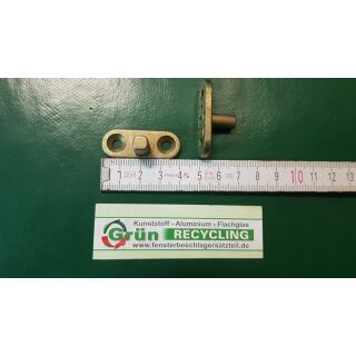 ROTO FENTRO 200 Schliesszapfenplatte gerade gelb verzinkt, 40 x 15mm, Lochabstand 25mm, FachX2508