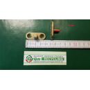 ROTO FENTRO 200 Schliesszapfenplatte gerade gelb verzinkt, 40 x 15mm, Lochabstand 25mm, FachX2508