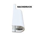 Abdeckkappe weiß Nachdruck 73x13x18mm