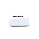 Abdeckkappe weiß Nachdruck 34x13x5mm