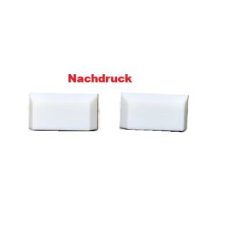 ALUPLAST Wasserkappen weiß 35x18mm Nachdruck