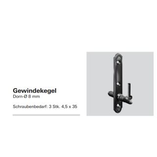 ROTO FENTRO Gewindekegel Gr.60 gelb verzinkt  224810