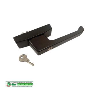 WSS Schlechtendahl Fensterhebel 84 mm Lochabstand absperrbar abschliessbar Braun  HB12/139