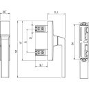 KORA Fenstergriff Spreizgetriebe weiss RAL 9010 0-180...