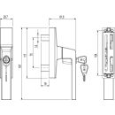 KORA Fenstergriff  Spreitzgetriebe absperrbar weiss RAL...