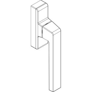 KORA Fenstergriff ohne Schieber silber 0-90 CREMONE HB9/99