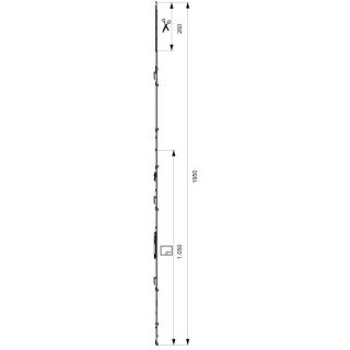 MACO Matic Stulpflügelgetriebe MM FIX 1950 3 I.S Pilzzapfen FFH 1701-1950mm GM1050 Beschlagsnut Raum9W1R4/02