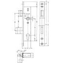 SCHÜCO Rohrrahmenschloss 211158 29/92/10 U-Stulp 24x245x6 VKW1/187