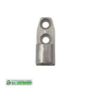 Alu Ecklager 40 x 15mm - 1 Haltezapfen 4 x 6mm SchrankP269/2