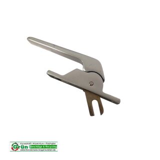 FENSTERGRIFF silber, länge zunge 34 mm,rosetten länge 113 mm,Lochabstand 92 mm HB12/231