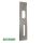 WSS Schlechtendahl Haustürschließblech 225 x 45mm Flachstulp - DIN Links EV1 Silber  HB12/243