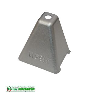 WSS Sichtblende Abdeckkappe für Flügelbock - Silberfarbig  HB12/246