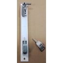 SOBINCO ALU Wintergarten Muschelgriff Serie 6737 mit PZ weiss   links rot/Grün HB9/120