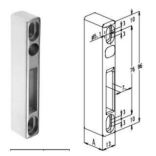 SOBINCO ALU Wintergarten Rahmenschließblech weiss 6837-25 HB9/117
